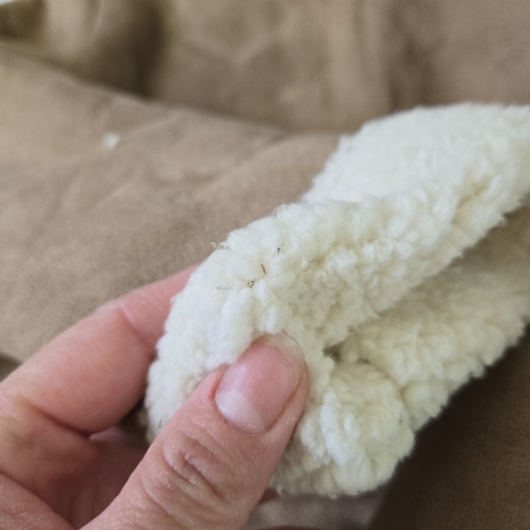 Limited Too girls Moto Jacket 7/8 Khaki Sherpa Tan‎ Neutral NWT Outerwear Zipper - Picture 13 of 13